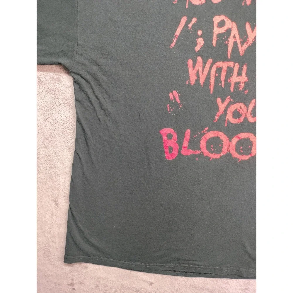 XL t-shirt Shadows Fall band graphic metalcore skull knives lyrics 100% cotton
